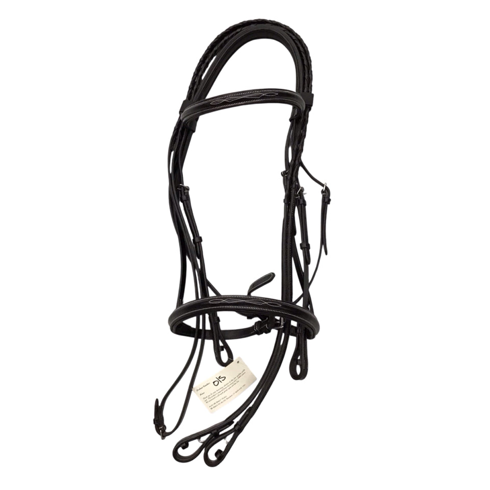KL Select Oversized Fancy Stitch Bridle New; With Matching Laced Reins - H