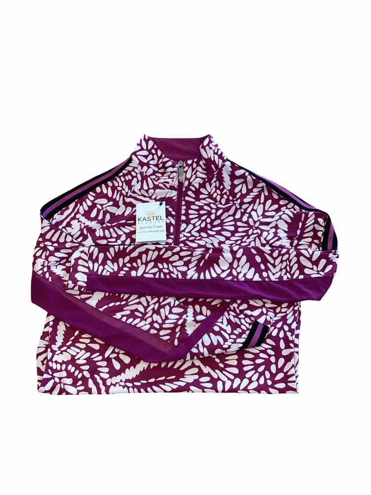 NEW ladies XL pink print sun shirt B