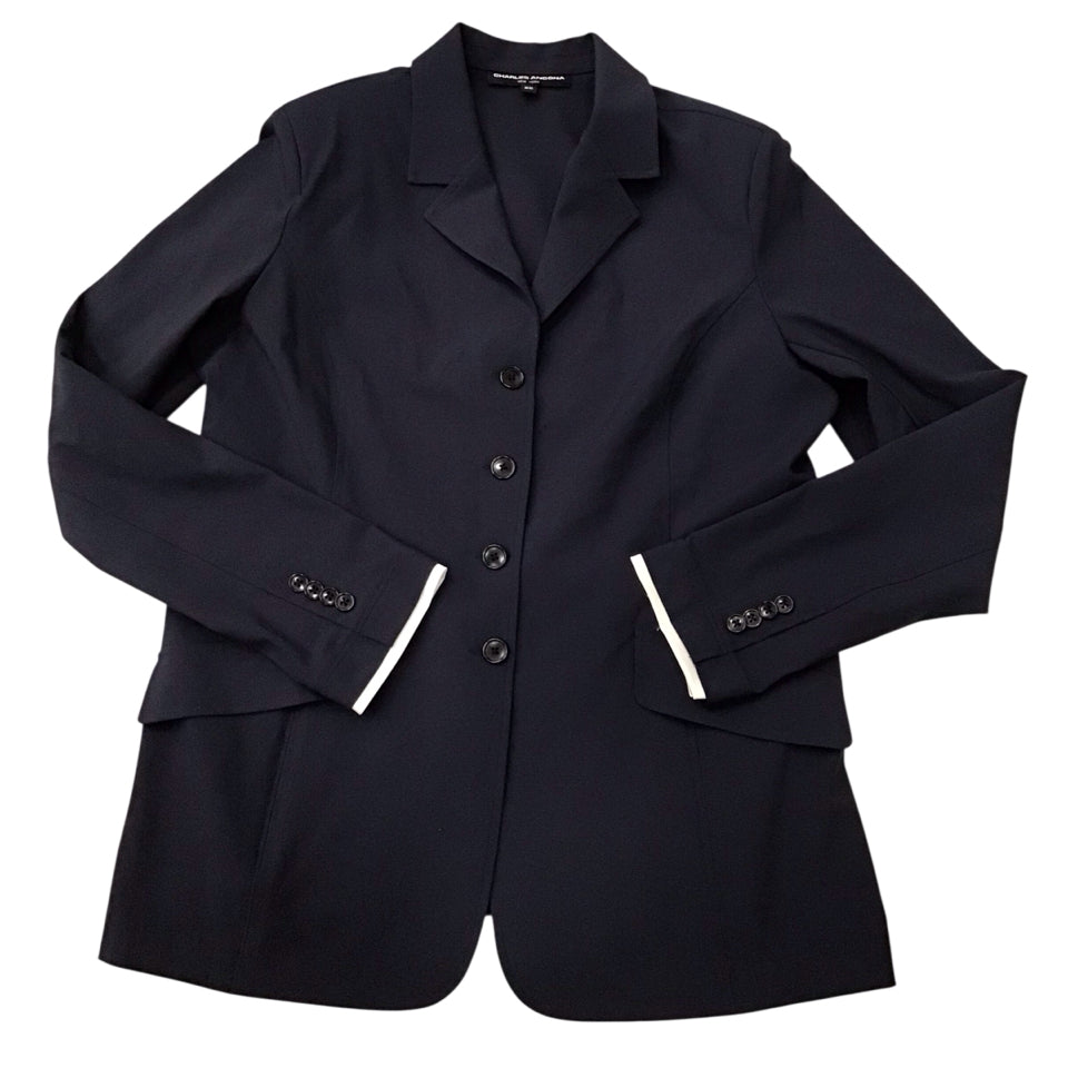 Charles Ancona Women's 22 Classic Show Coat Navy Used - H