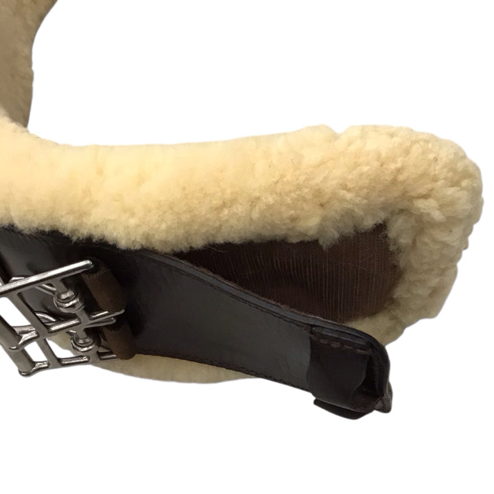 Exion Pro Anatomical Dressage Girth w/ Sheepskin Padding Brown Like New - H