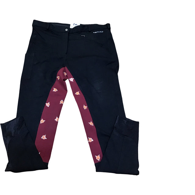 BUCKWILD 36L Fox Print FS Breeches USED B