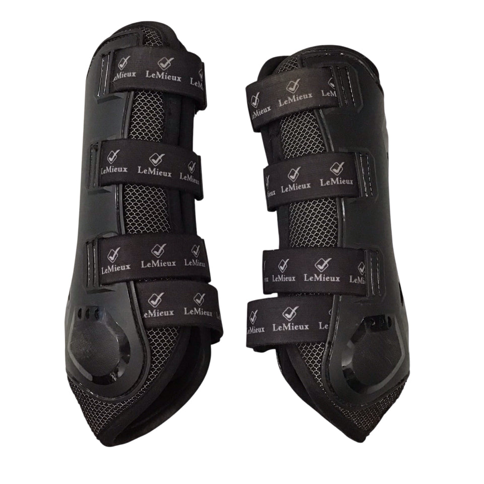 LeMieux Large Open Front Tendon Boot Black Used - H