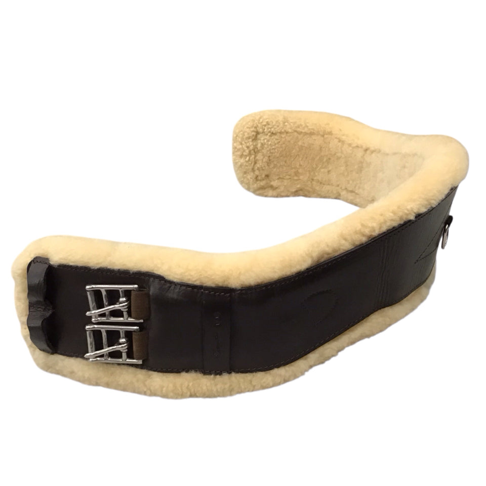 Exion Pro Anatomical Dressage Girth w/ Sheepskin Padding Brown Like New - H