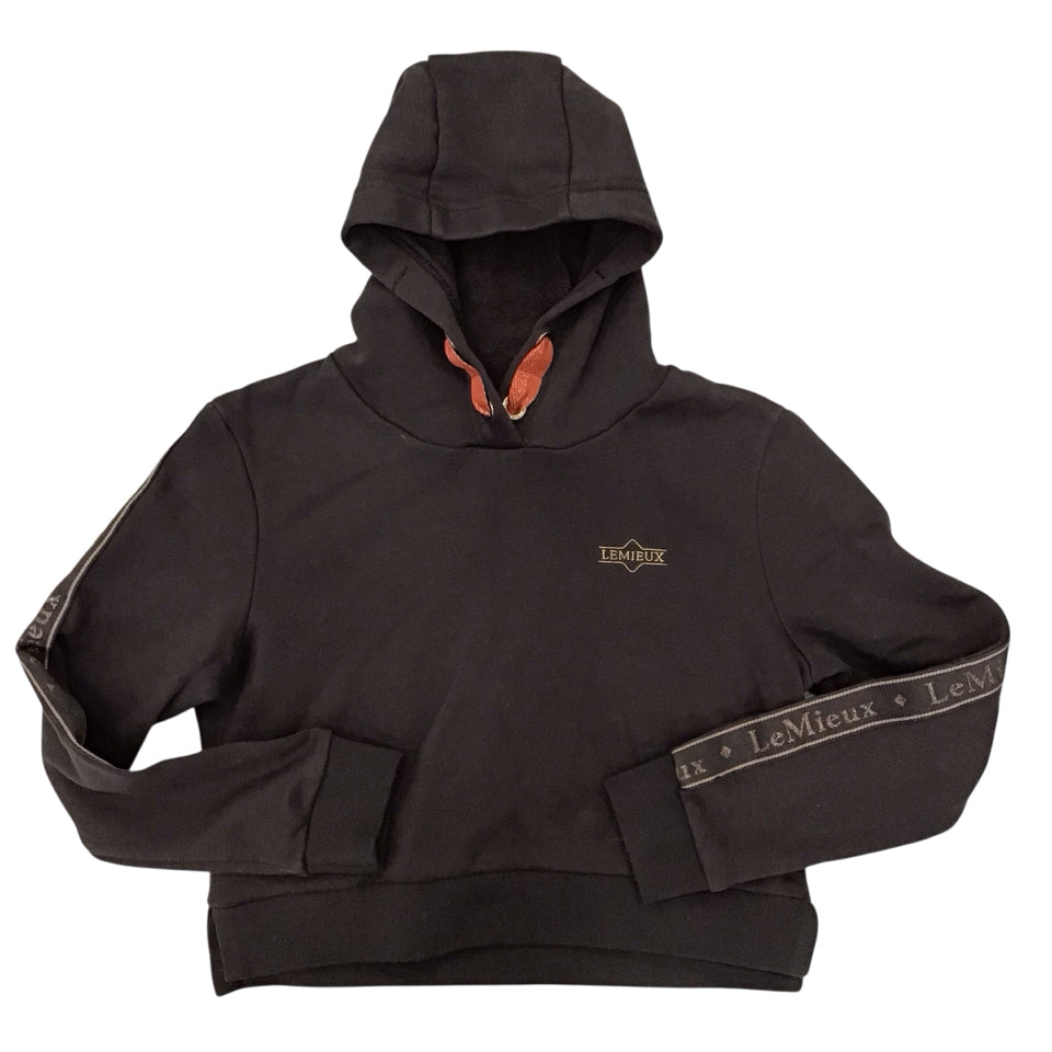 LeMieux Child 9/10 Long Sleeve Hooded Sweatshirt Brown Used - H