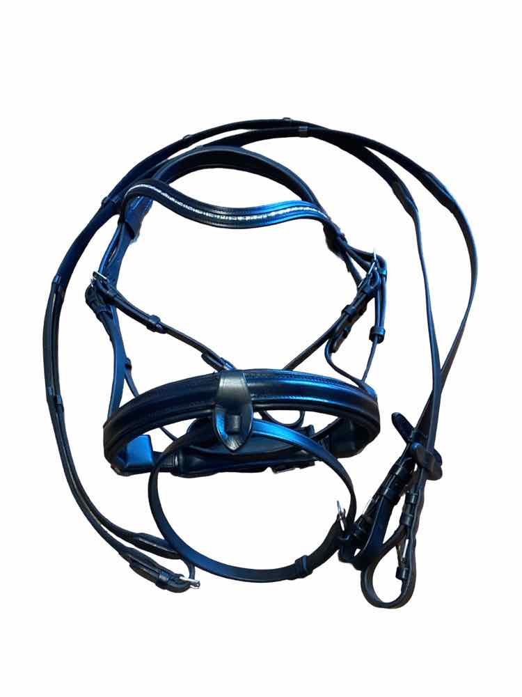 NEW Cob black dressage bridle B
