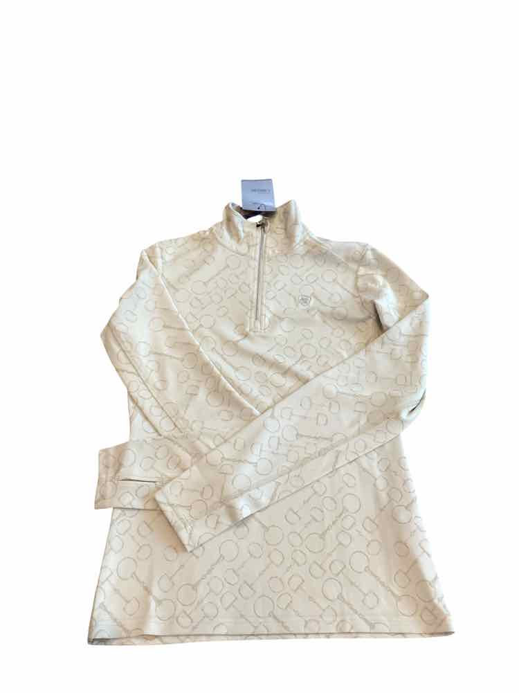 Ariat new ladies large LS cream top B