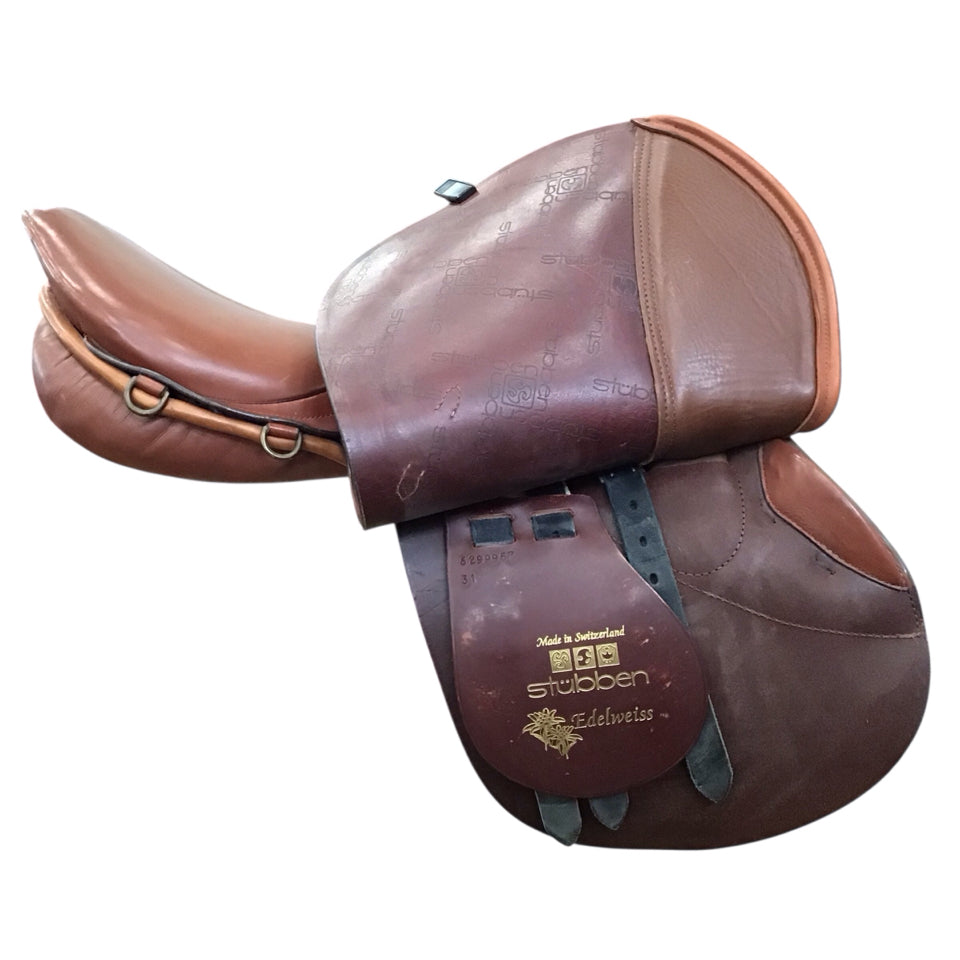 17.5" Stubben Edelweiss 31cm Med/Wide Used Hunter/Jumper Saddle - H