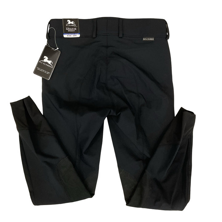 RJ Classics Women's 28 Gracie Knee Patch Schooling Breech Black New