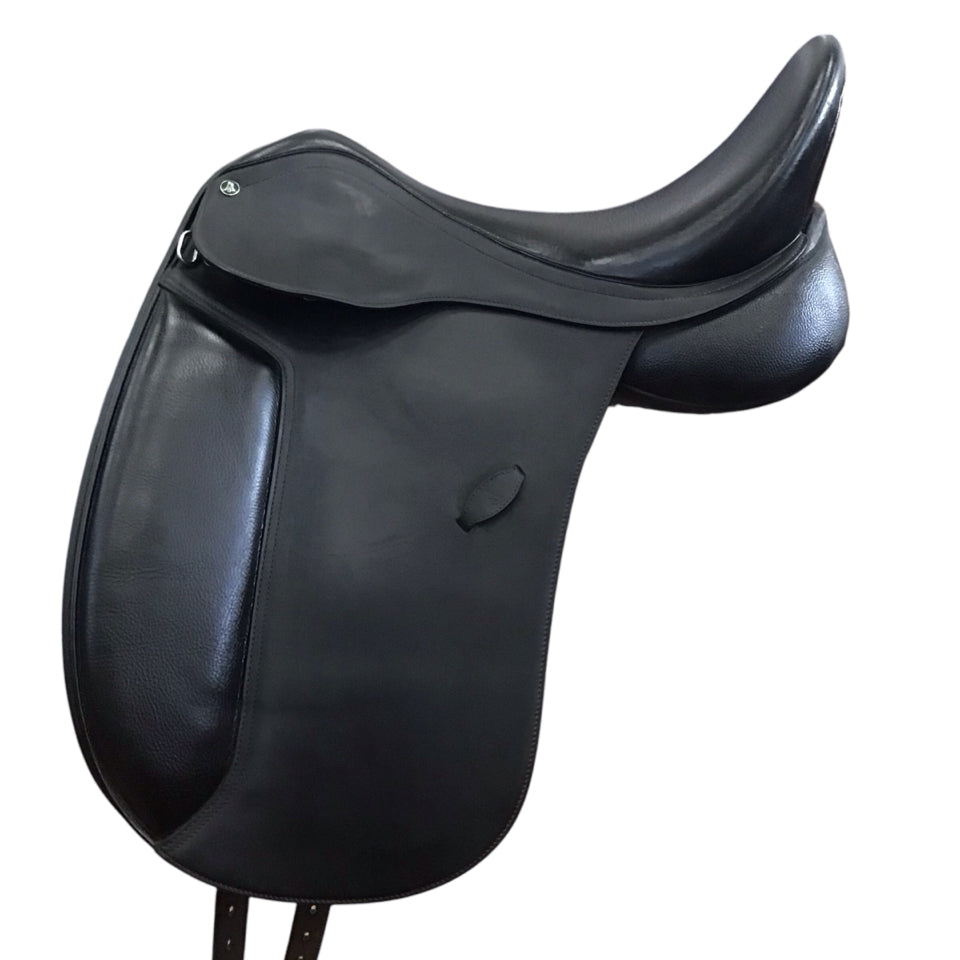 17.5" Arena High Wither Dressage Adjustable Used Dressage Saddle - H