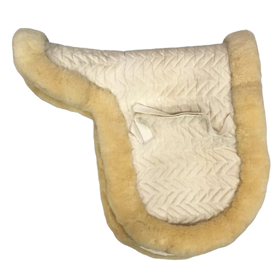 Fleeceworks Large Sheepskin Classic Dressage Fitted Pad Used - H