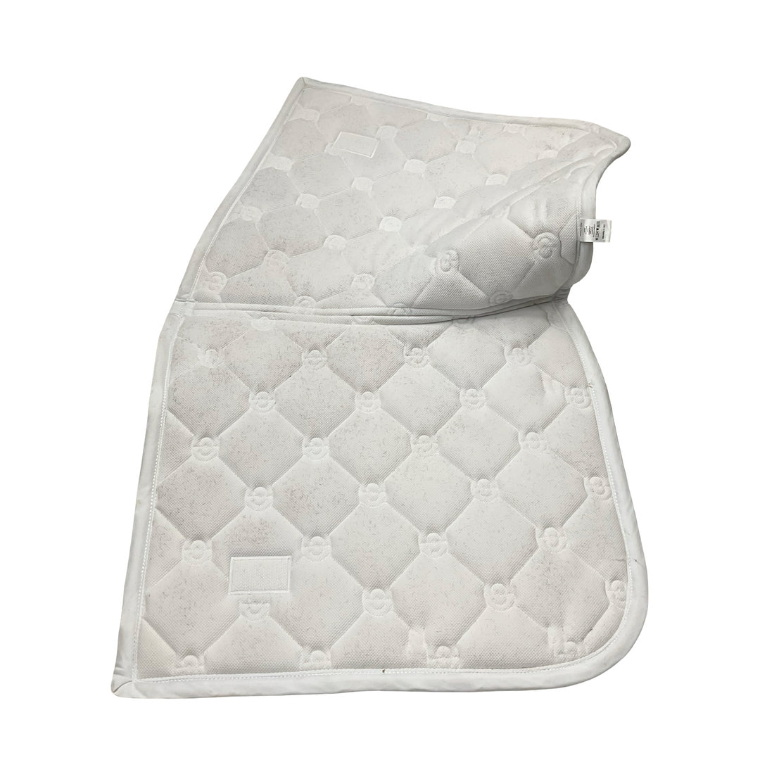 Equestrian Stockholm Dressage Saddle Pad White/Gold Used
