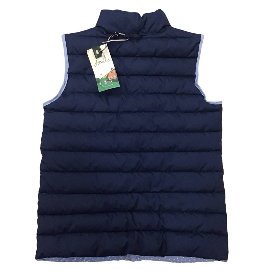 Joules Reversible Puffer Vest Child 9/10 New - H