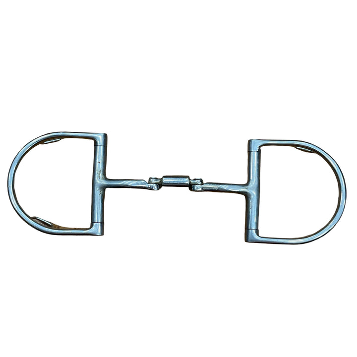 Myler 5" Hinged Bristol Barrel D Ring Snaffle w/ Hooks Used - H