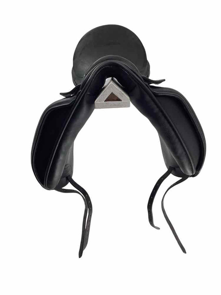 17.5" Custom Saddlery used dressage saddle wool flocked , demo condition