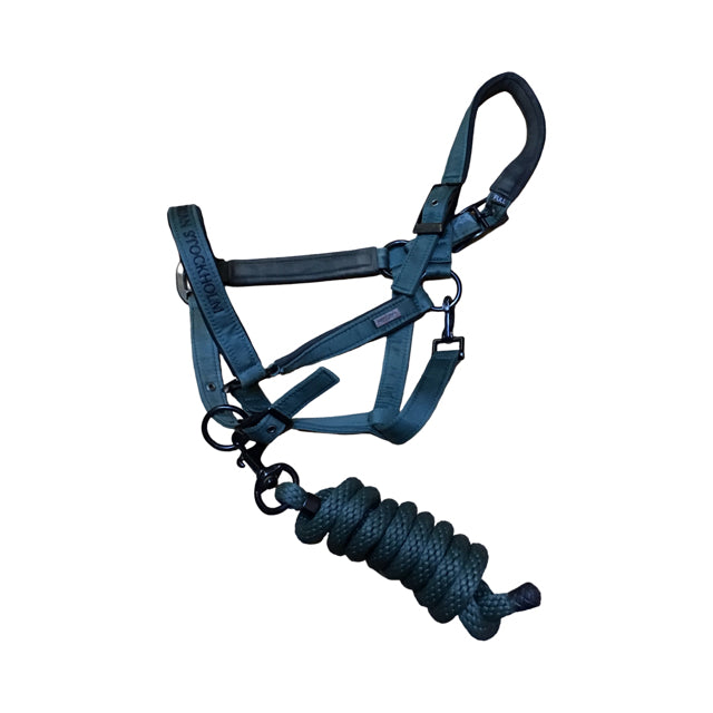EQUESTRIAN STOCKHOLM Padded Nylon Halter w/Lead USED B