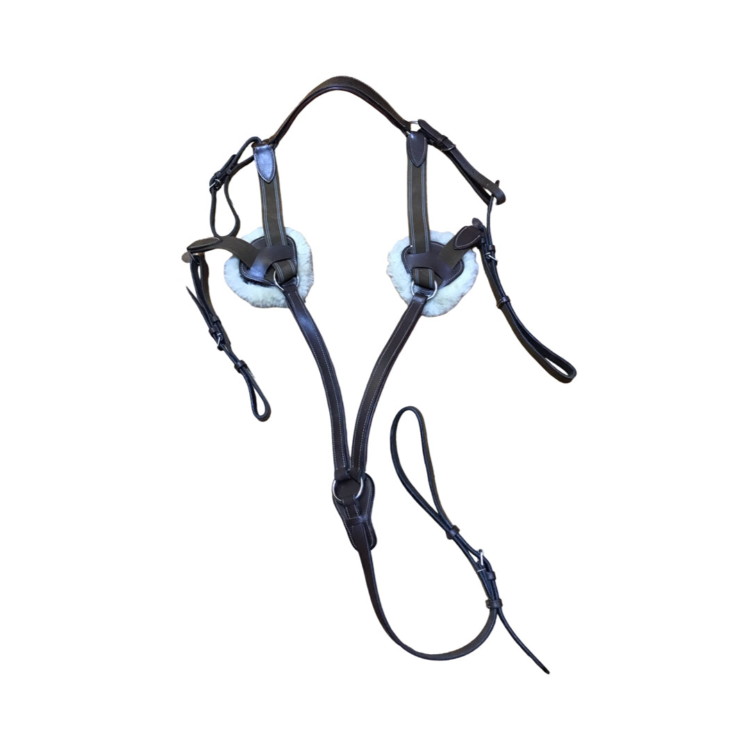 HDR 5pt Leather/Elastic Breastplate Used