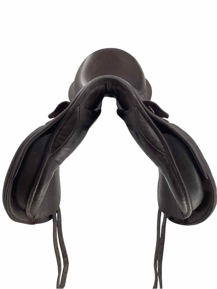 17.5" Black country used dark brown dressage saddle MW tree very soft leather wo