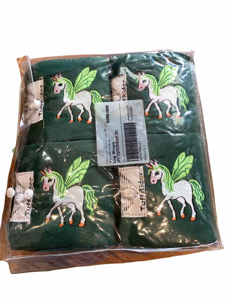 TUFF RIDER Pegasus Unicorns Green Polo Wraps NEW B