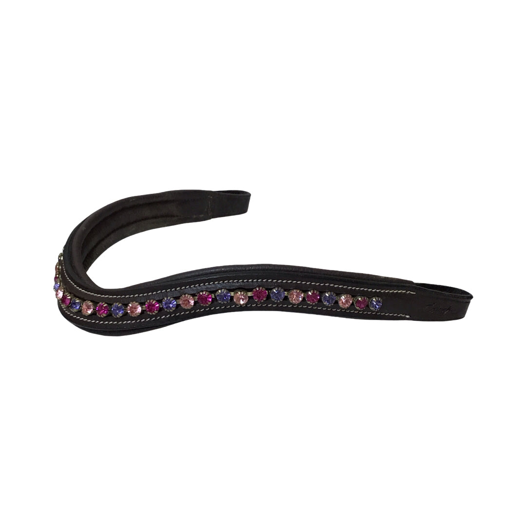 Exionpro 15.5" Padded Curved Crystal Browband Used