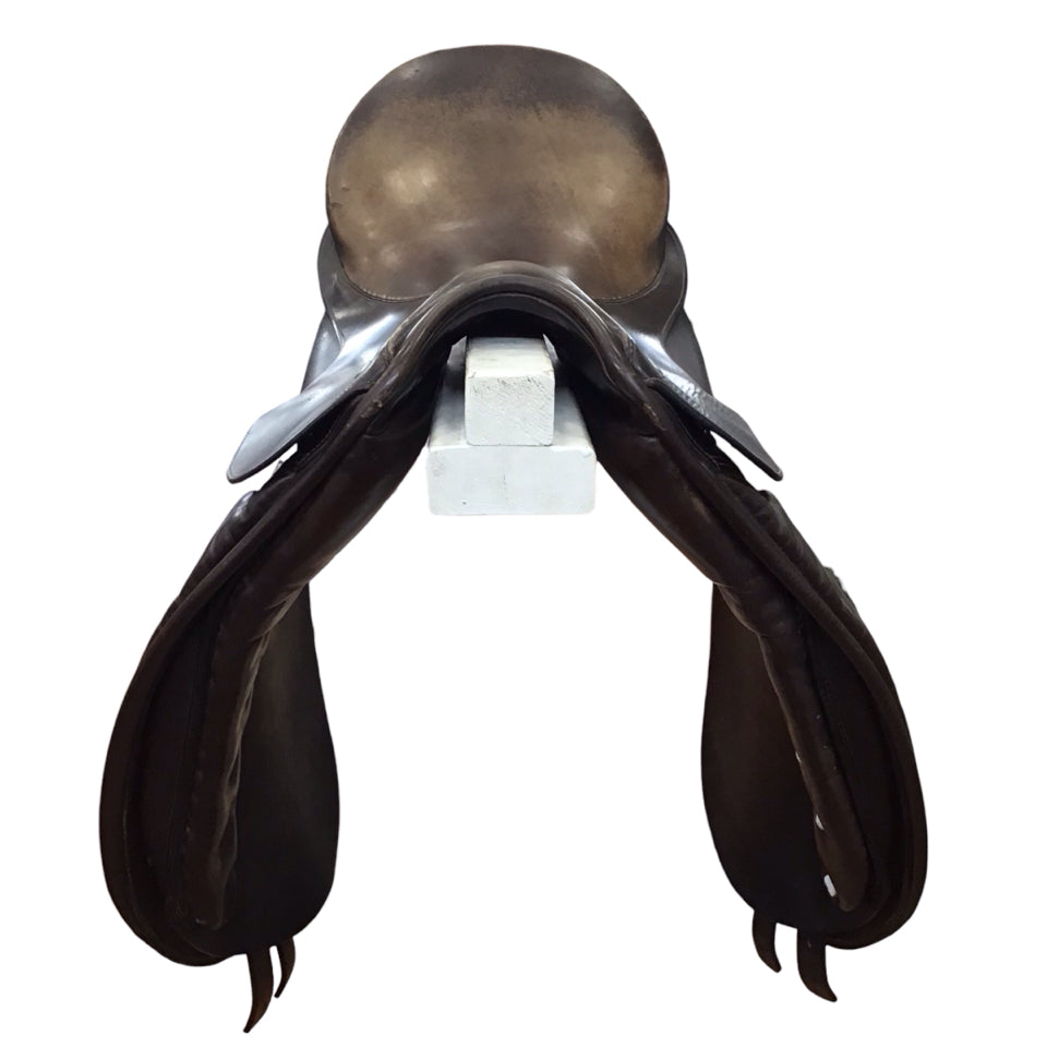 17" Thoroughbred Saddlery Wide Used Dressage Saddle - H