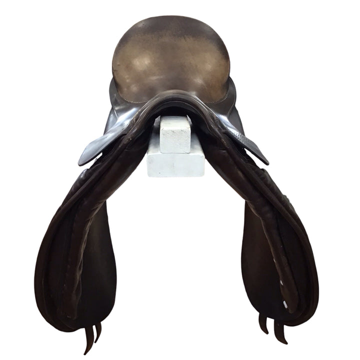 17" Thoroughbred Saddlery Wide Used Dressage Saddle - H