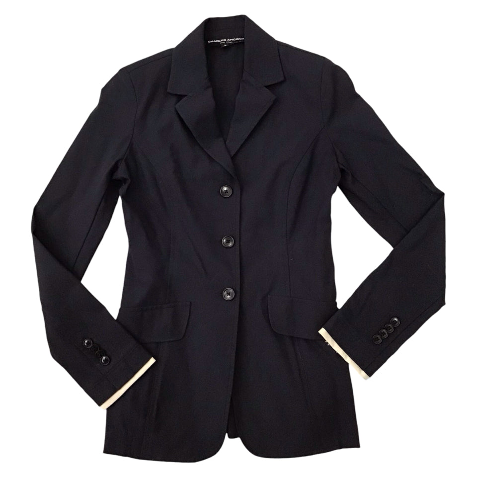 Charles Ancona Women's 4 Navy Show Coat Used - H