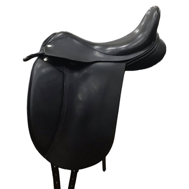 17.5" Frank Baines Reflex Wide Used Dressage Saddle -H