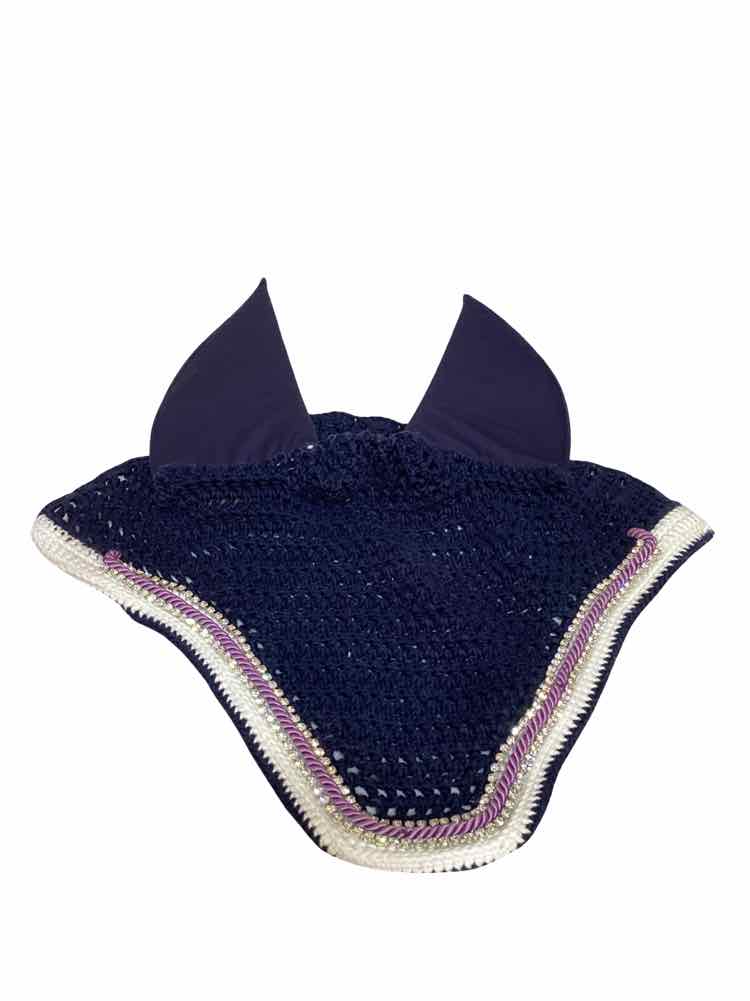 Silent Ear Fly Bonnet w/Crystals USED B