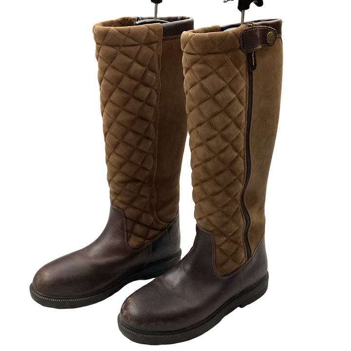Dublin Women's 9.5 Quilted Front River Boot Two Tone Brown Used