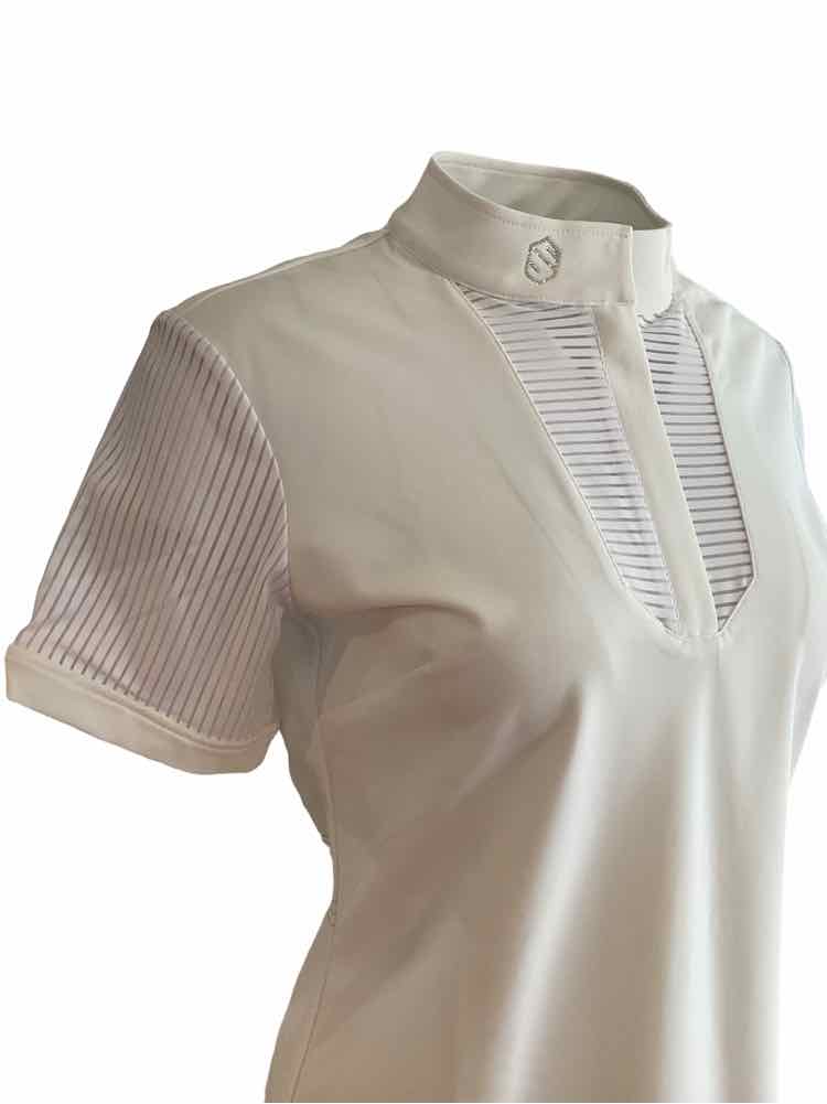 Samshield new ladies XS white SS show top B