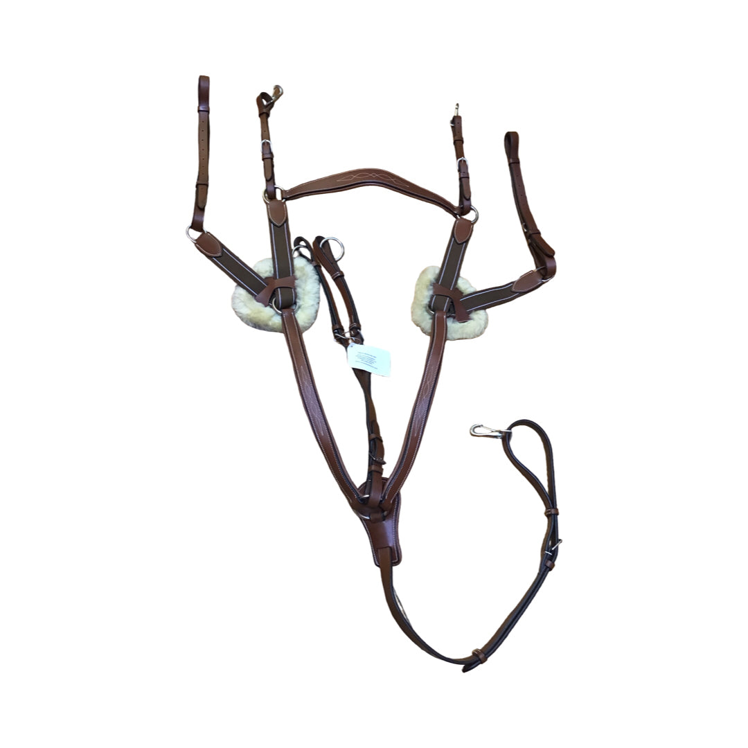 Exionpro Royal 5pt Leather/Elastic Breastplate New
