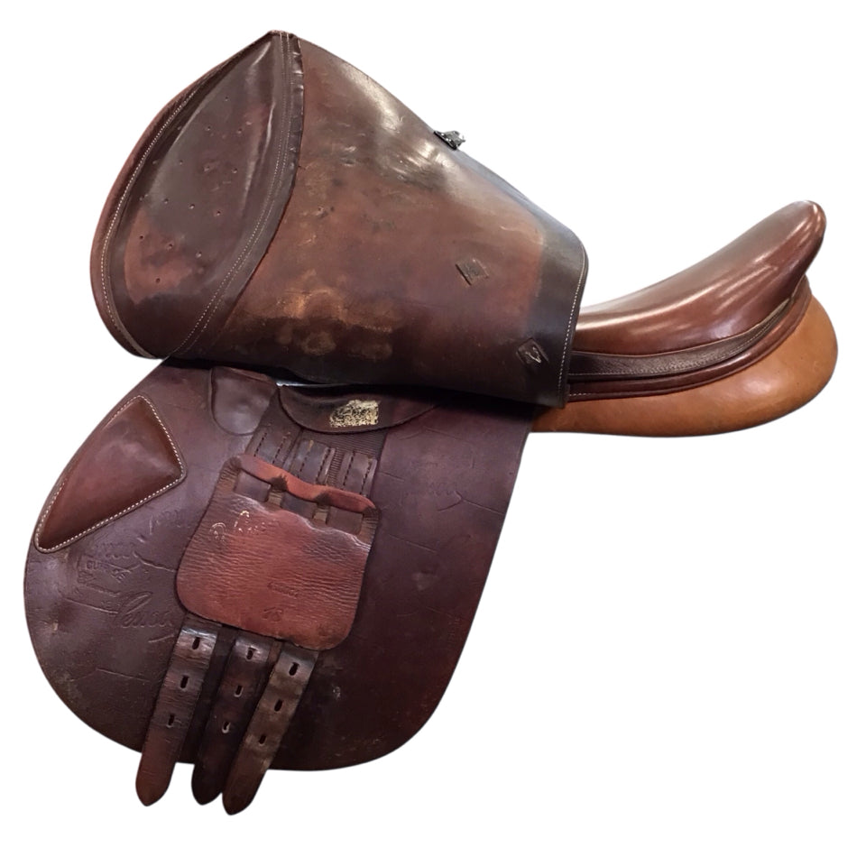 18" Pessoa Rodrigo Wide Used Hunter/Jumper Saddle - H