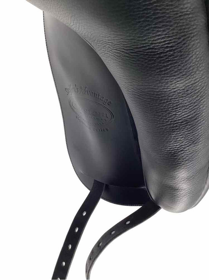 17.5" Custom Saddlery used dressage saddle wool flocked , demo condition