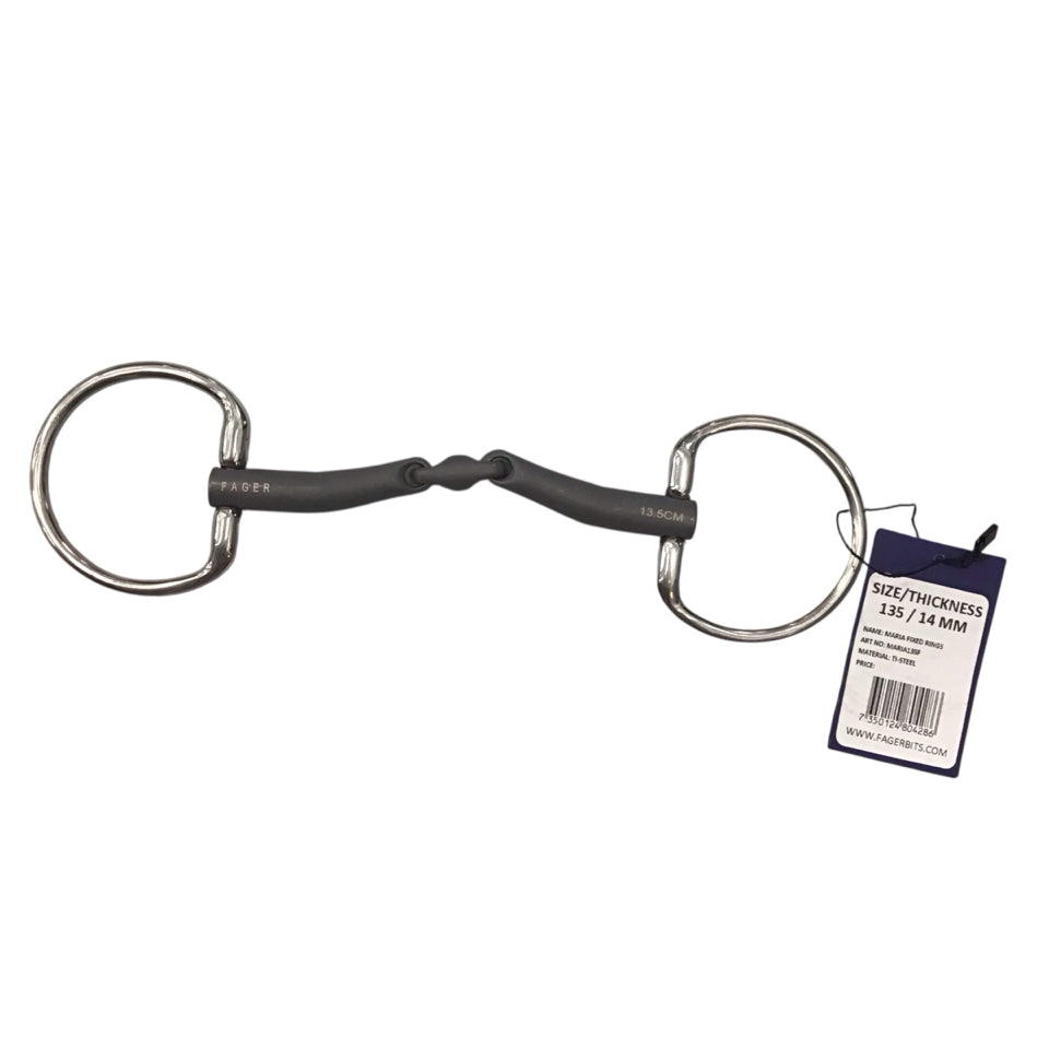 13.5cm Fager Maria Fixed Ring Snaffle New - H