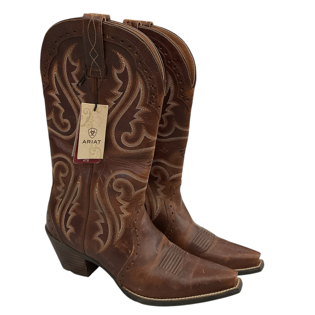 Ariat Women's 8.5 Heritage Western X Toe Boot Vintage Caramel Used - H