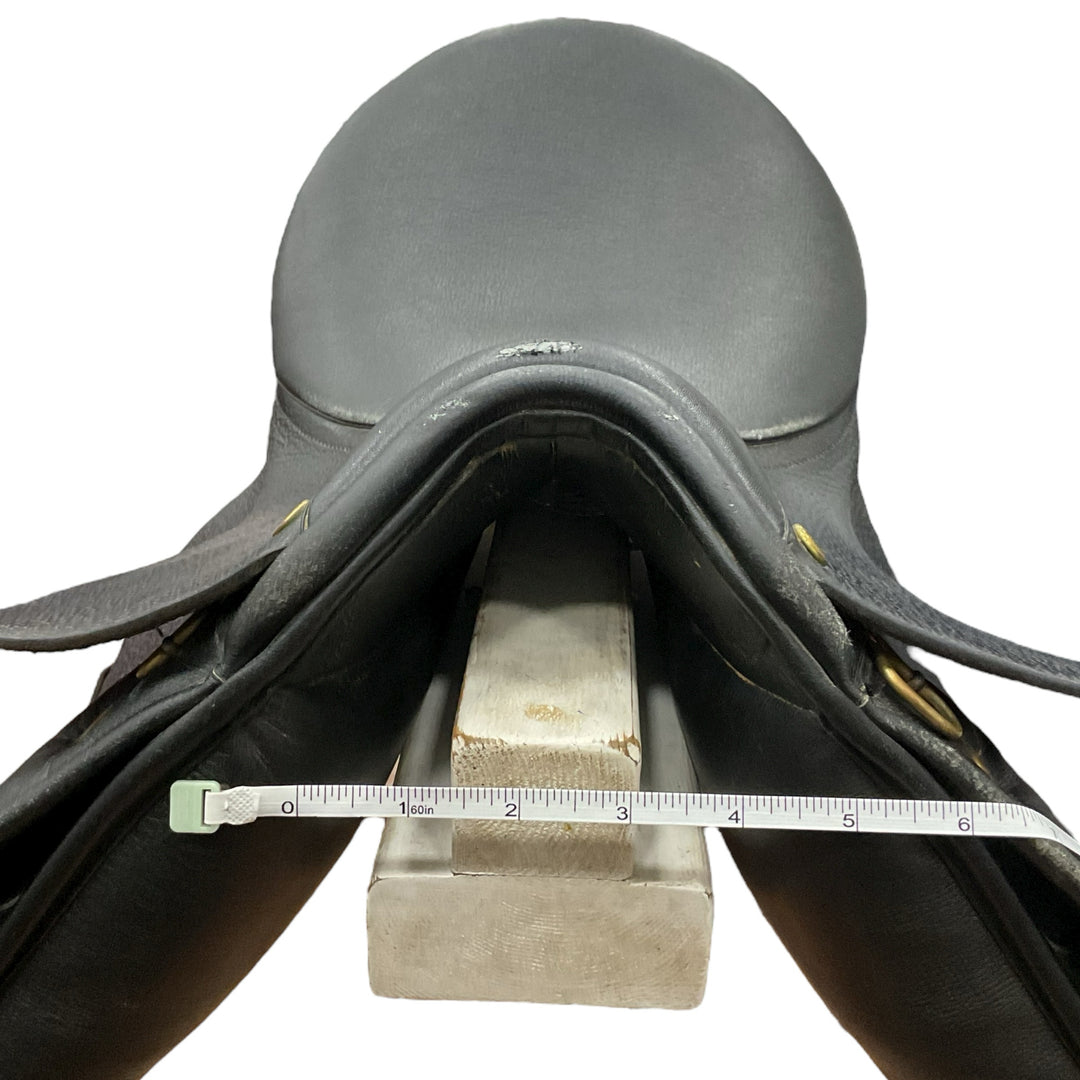 17" Bates Caprilli Medium Used Synthetic Dressage Saddle - H