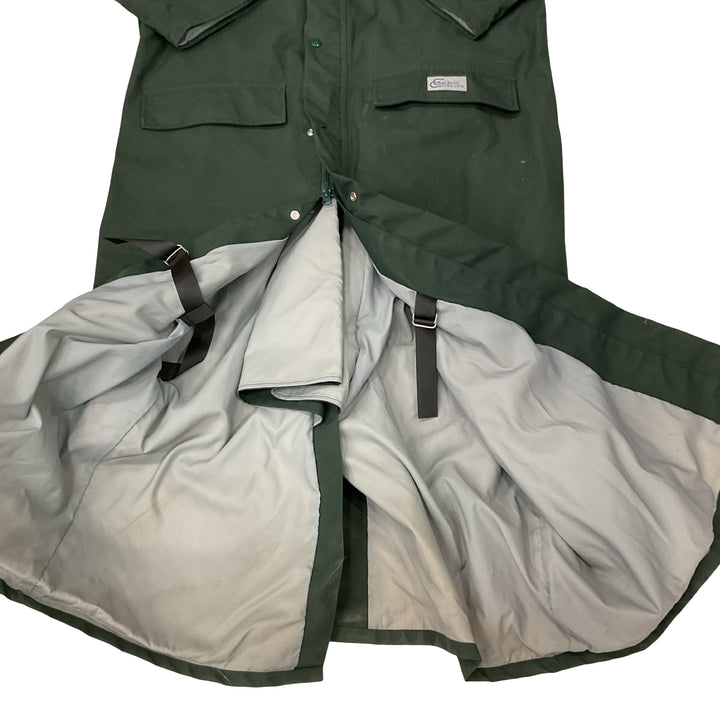 Classic Cover-Ups Large Long Rain Coat w/ Gore Tex Hunter Green Used