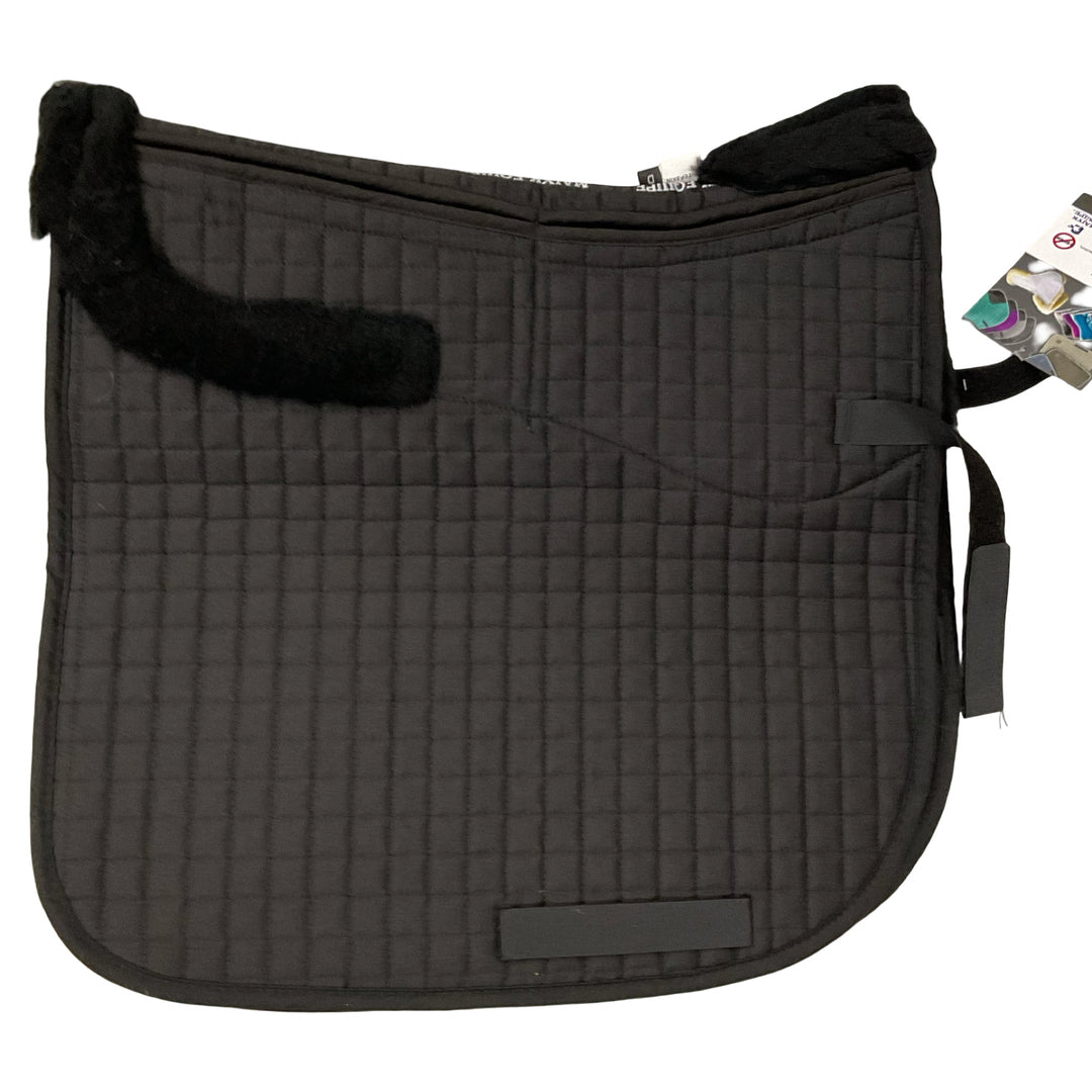 Majyk Equipe Correction Shimmable Fleece Dressage Saddle Pad Black New