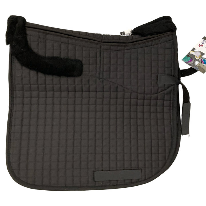 Majyk Equipe Correction Shimmable Fleece Dressage Saddle Pad Black New