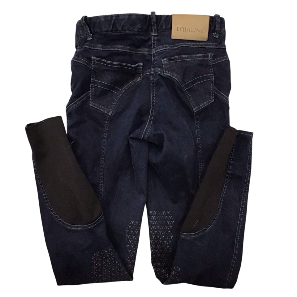Equiline Women's IT 40 Ridetex Denim Knee Patch Schooling Breech - H