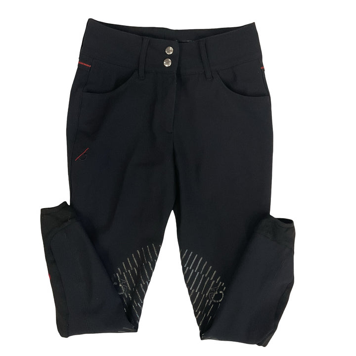 Cavalleria Toscana Women's 8 Knee Patch Schooling Breech Black Used