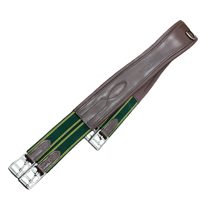 HDR 48" Overlay Leather Girth w/ Double Elastic Brown Used - H