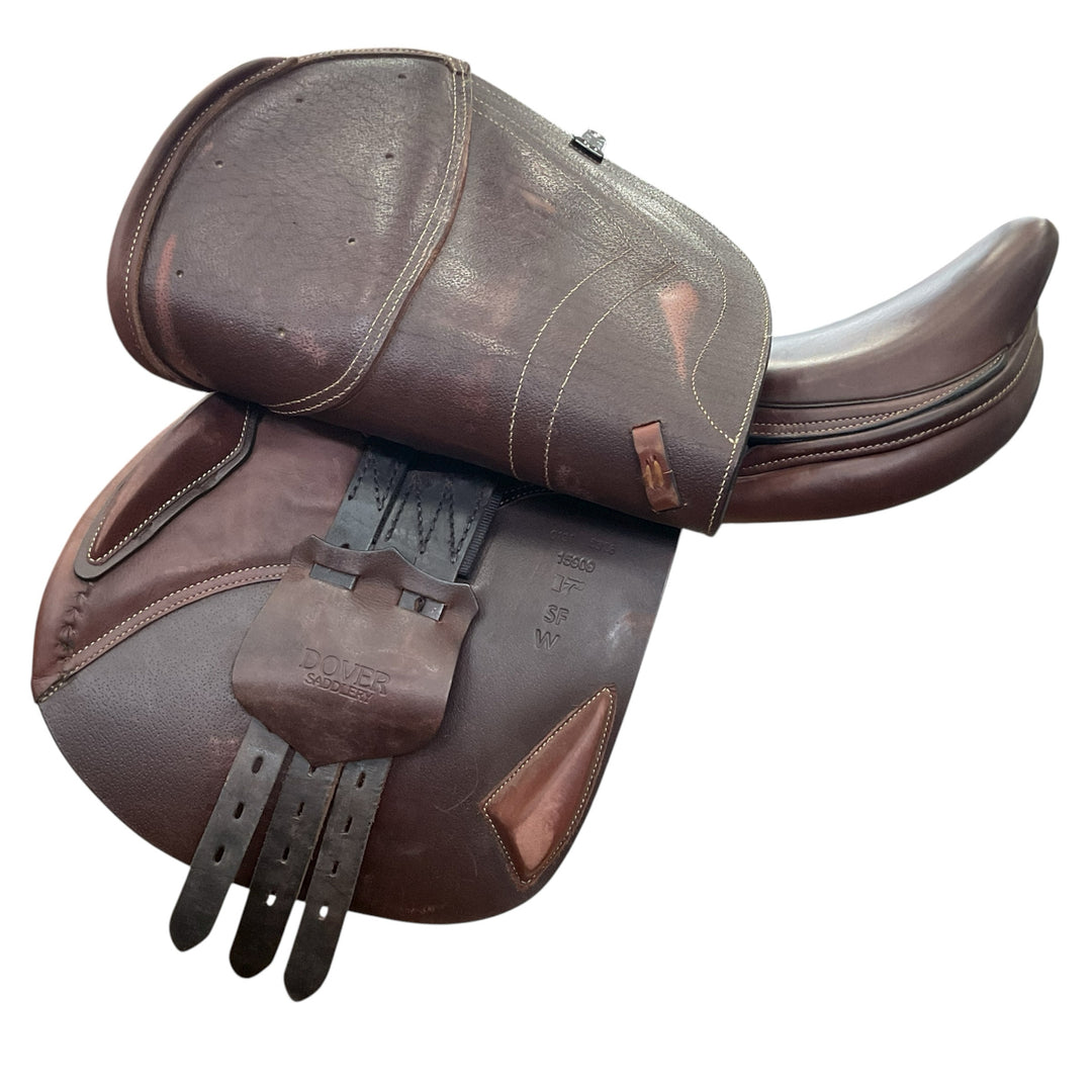 17" Dover Circuit Premier Wide Used Hunter/Jumper Saddle - H