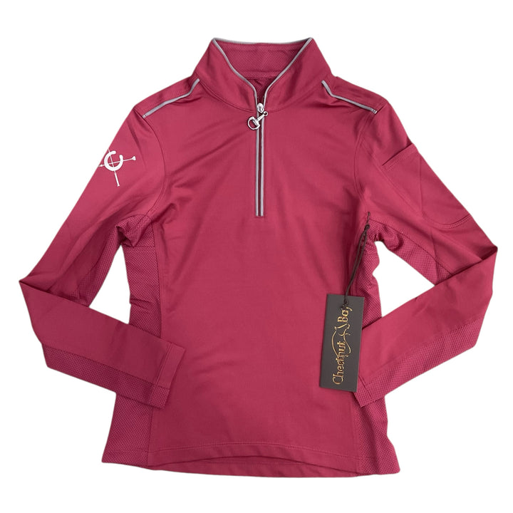 Chestnut Bay Child Medium Performance Rider SkyCool Youth Shirt Barn Red New - H