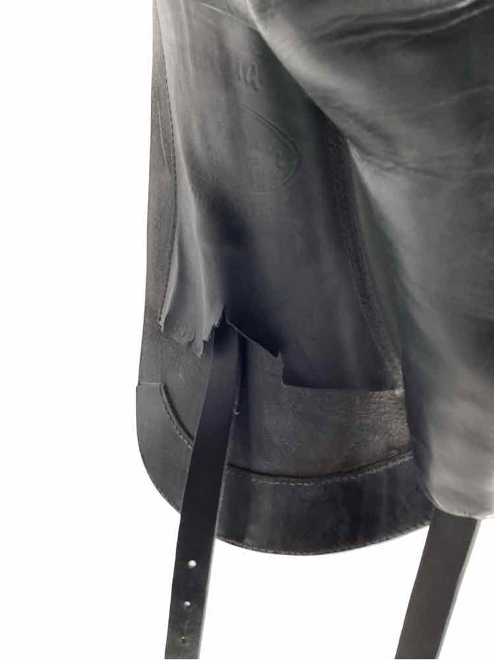 18.5" Custom Saddlery Laguna wool flocked used dressage saddle was just reflocke