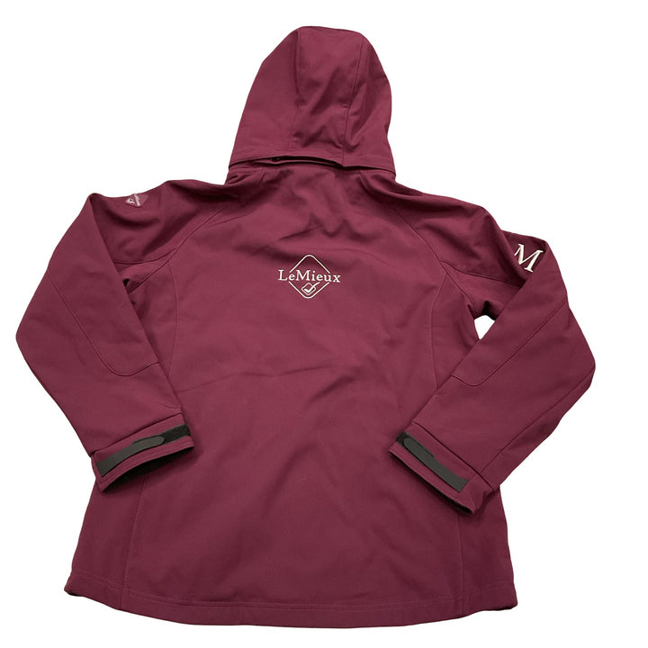 LeMieux Women's UK 16 Soft Shell Hooded Jacket Burgundy New