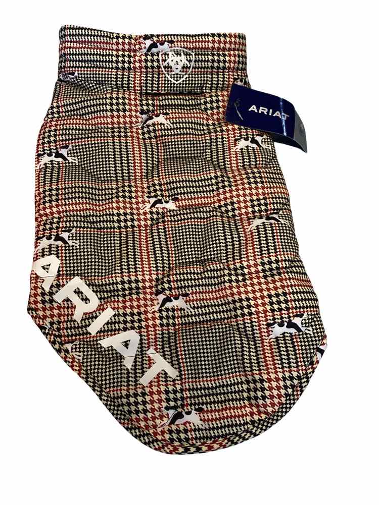 Ariat new green plaid dog jacket XS B