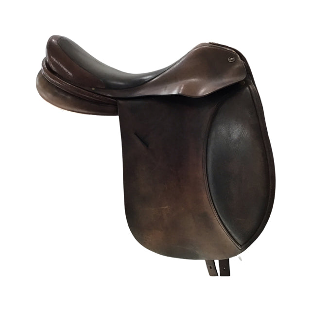 18" A.J. Foster Lauriche Medium Wide Tree Used Dressage Saddle - C