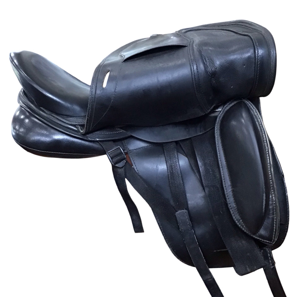 17" Schleese JES Ride International Elite Medium Used Dressage Saddle - H