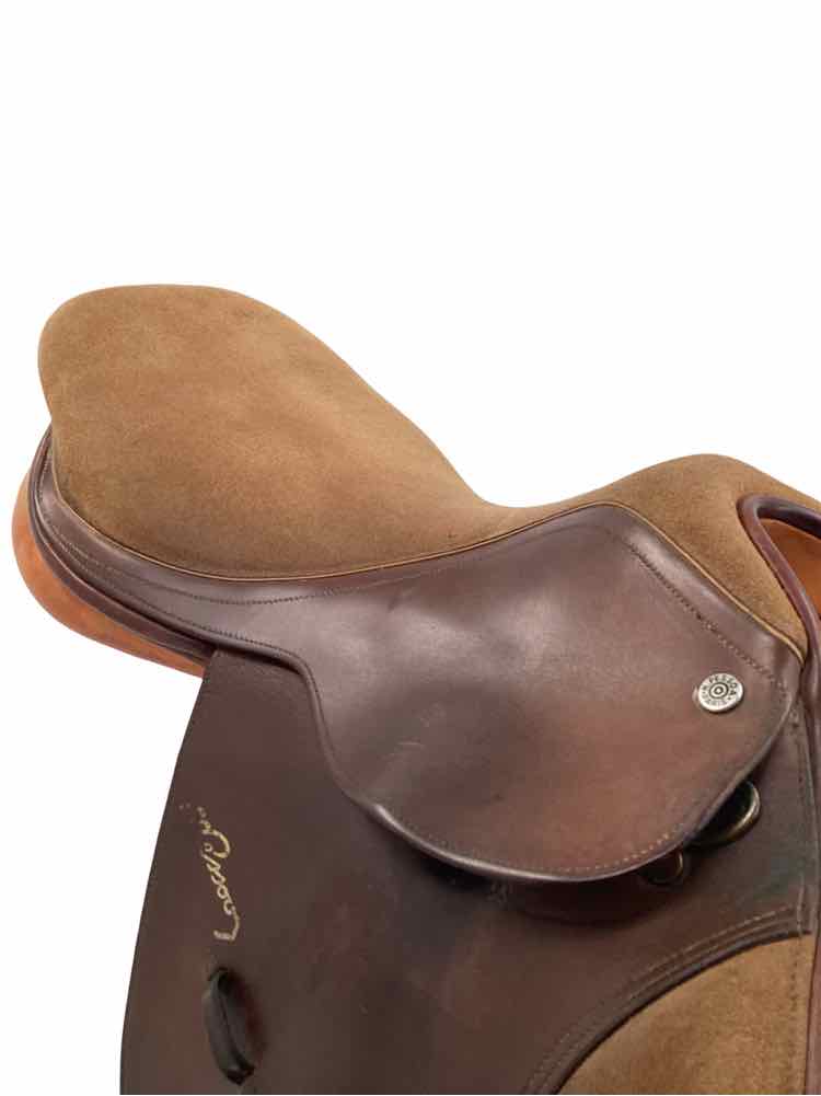 18" Pessoa used close contact saddle, Suede seat B